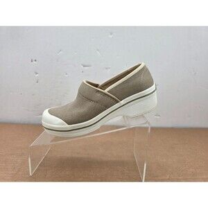 Dansko Vegan Tan and White Womens Anti Slip ProfessionalClogs Size 36